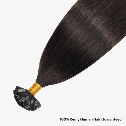 SUNNY HAIR  K Tip Hair Extensions Real Human Hair 1B# Natural Color 12-22 Inch 30g-50g 50 strands pre-bonded keratin tips thicker hair long straight styles salon clients