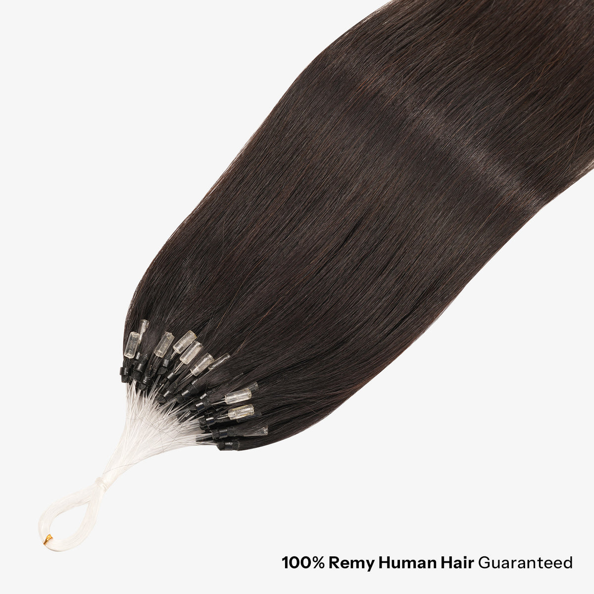 SUNNY HAIR Microlink Hair Extensions Human Hair, 1B#-Natural Color, 12-22 Inch Micro Bead Hair, Provides Natural Fullness  for Women Seeking Elegant Styles