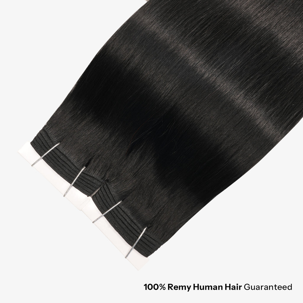 SUNNY HAIR Sew in Hair Extensions Real Human Hair Weft Hair Extensions Human Hair 1# Jet Black 12-22inch 100g Weft Bundles Straight Silky Remy Hair SUNNY HAIR Sew in Hair