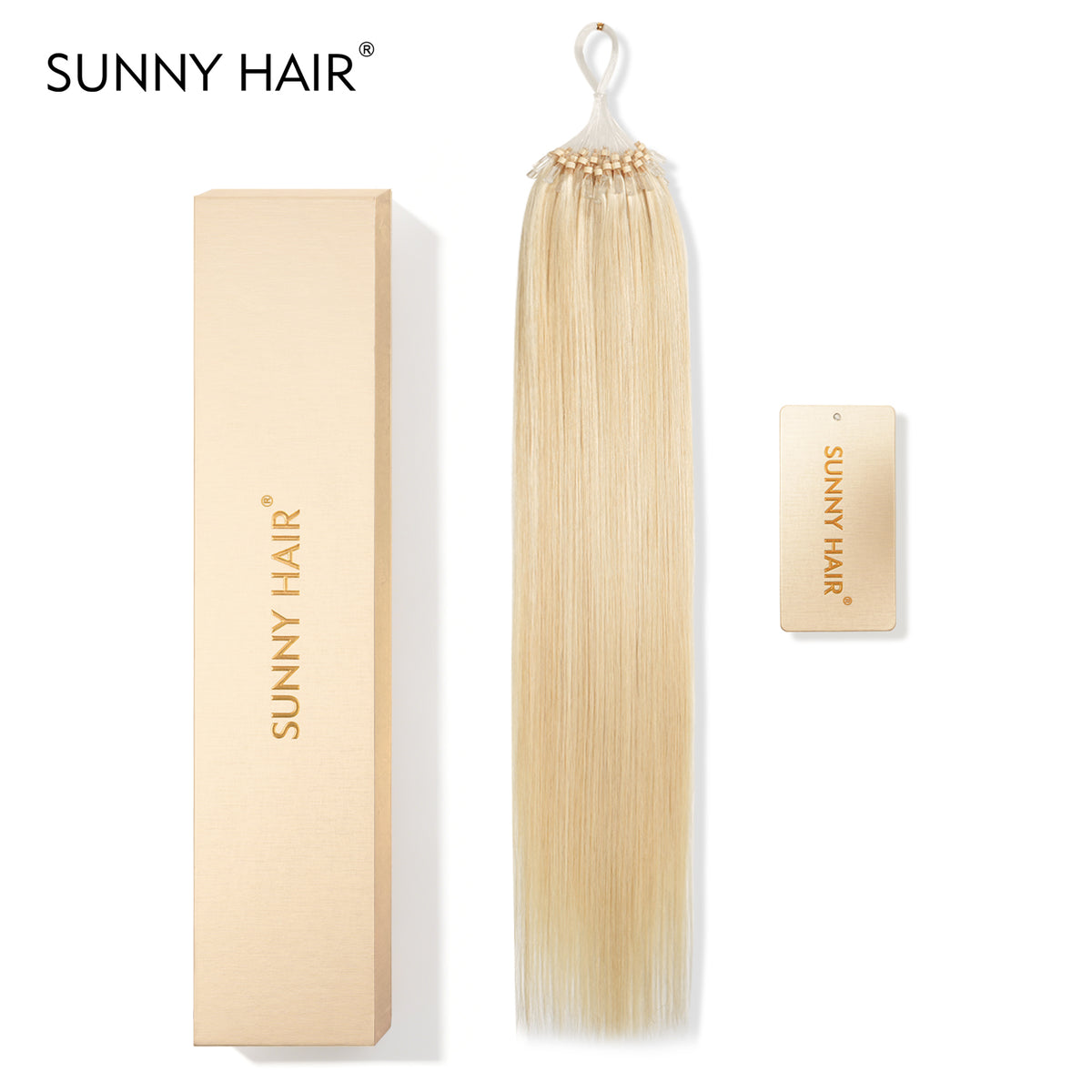 SUNNY HAIR Microlink Hair Extensions Human Hair 22# Dirty Blonde 12-22 Inch Micro Bead Hair Provides Natural Fullness for Women Seeking Elegant Styles