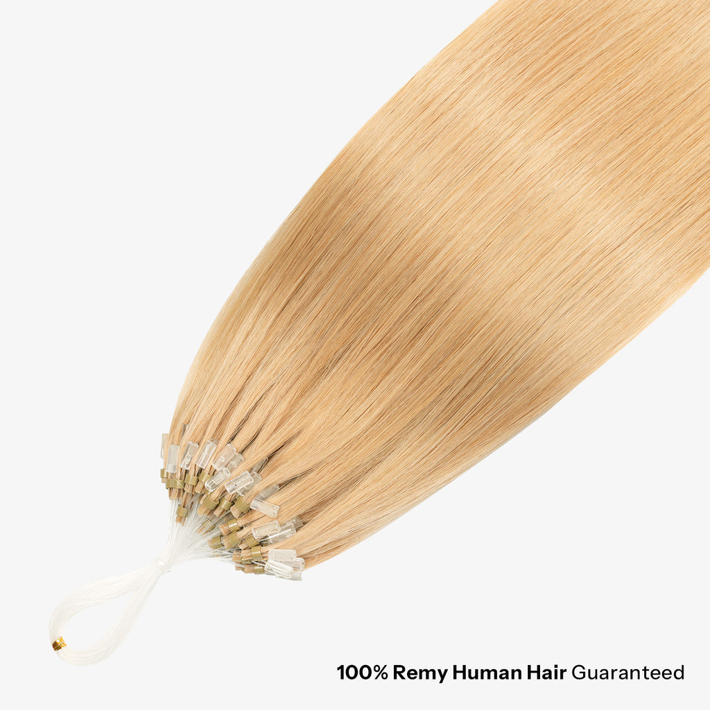 SUNNY HAIR Microlink Hair Extensions Human Hair 27# Honey Blonde 12-22 Inch Micro Bead Hair Provides Natural Fullness for Women Seeking Elegant Styles