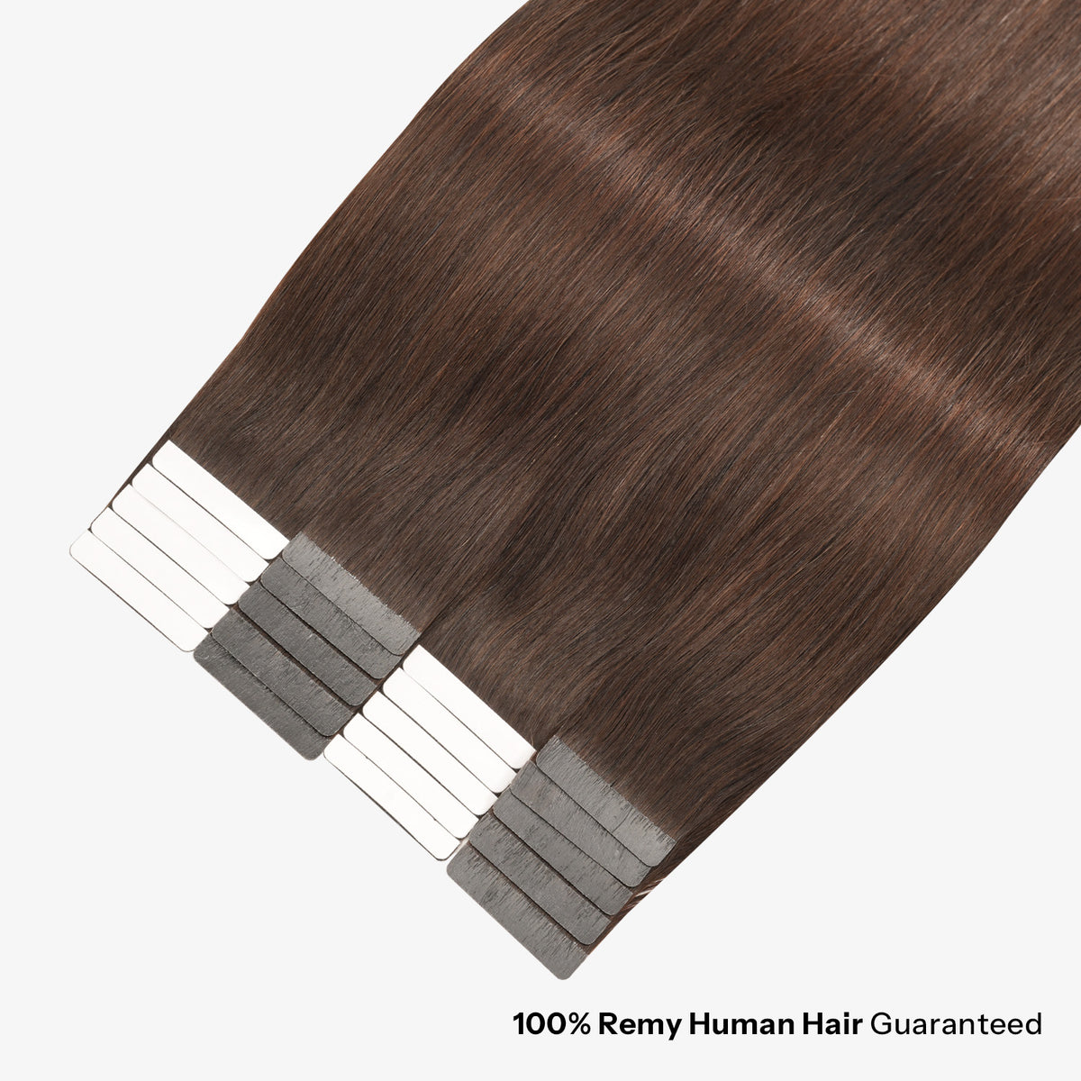 SUNNY HAIR  Tape in Hair Extensions Human Hair, 2#-DarkBrown , 20inch 50g 20pcs, Skin Weft Seamless Invisible, Silky Straight with Thick Ends, Remy Human Hair