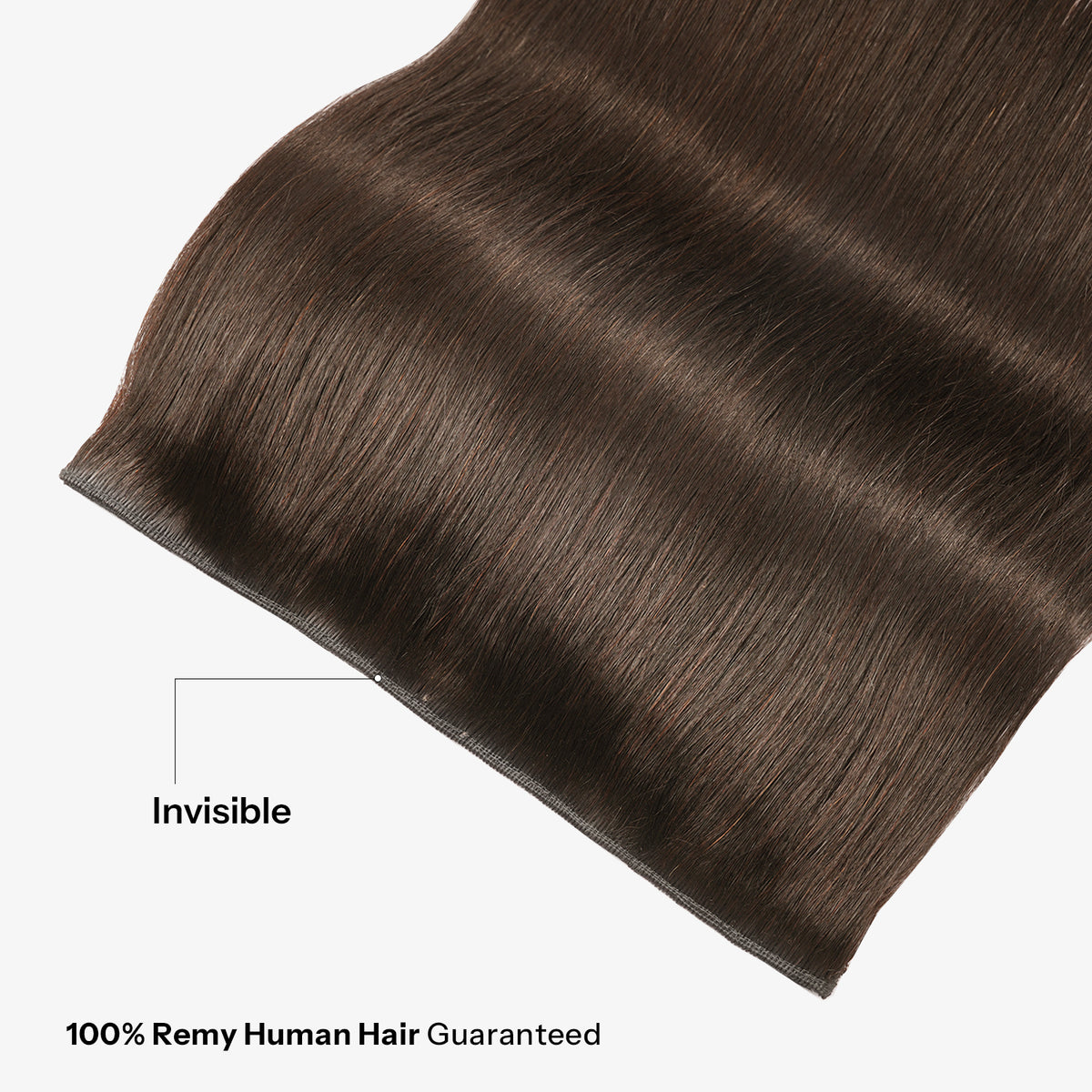 10 Inch One Piece Clip In Human Hair Extensions 5 Clips 3/4 Full Head Clip On Remy Straight Hairpieces 14-18Inch 2# Dark Brown Real Human Hair Adding Volume For Thin Hair