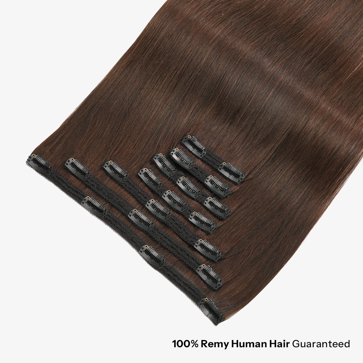 SUNNY HAIR Clip in Hair Extensions Real Human Hair, Remy Human Hair Extensions Clip ins for Women, Natural Human Hair, 12-22inch 120g 7Pcs, 2#-DarkBrown