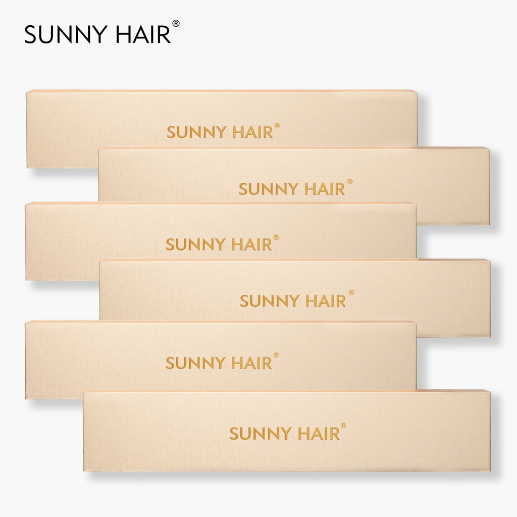 SUNNY HAIR  K Tip Hair Extensions Real Human Hair 1# Jet Black 12-22 Inch 30g-50g 50 strands pre-bonded keratin tips thicker hair long straight styles salon clients