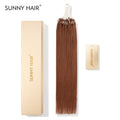 SUNNY HAIR Microlink Hair Extensions Human Hair, 33# - Auburn Brown, 12-22 Inch Micro Bead Hair, Provides Natural Fullness  for Women Seeking Elegant Styles