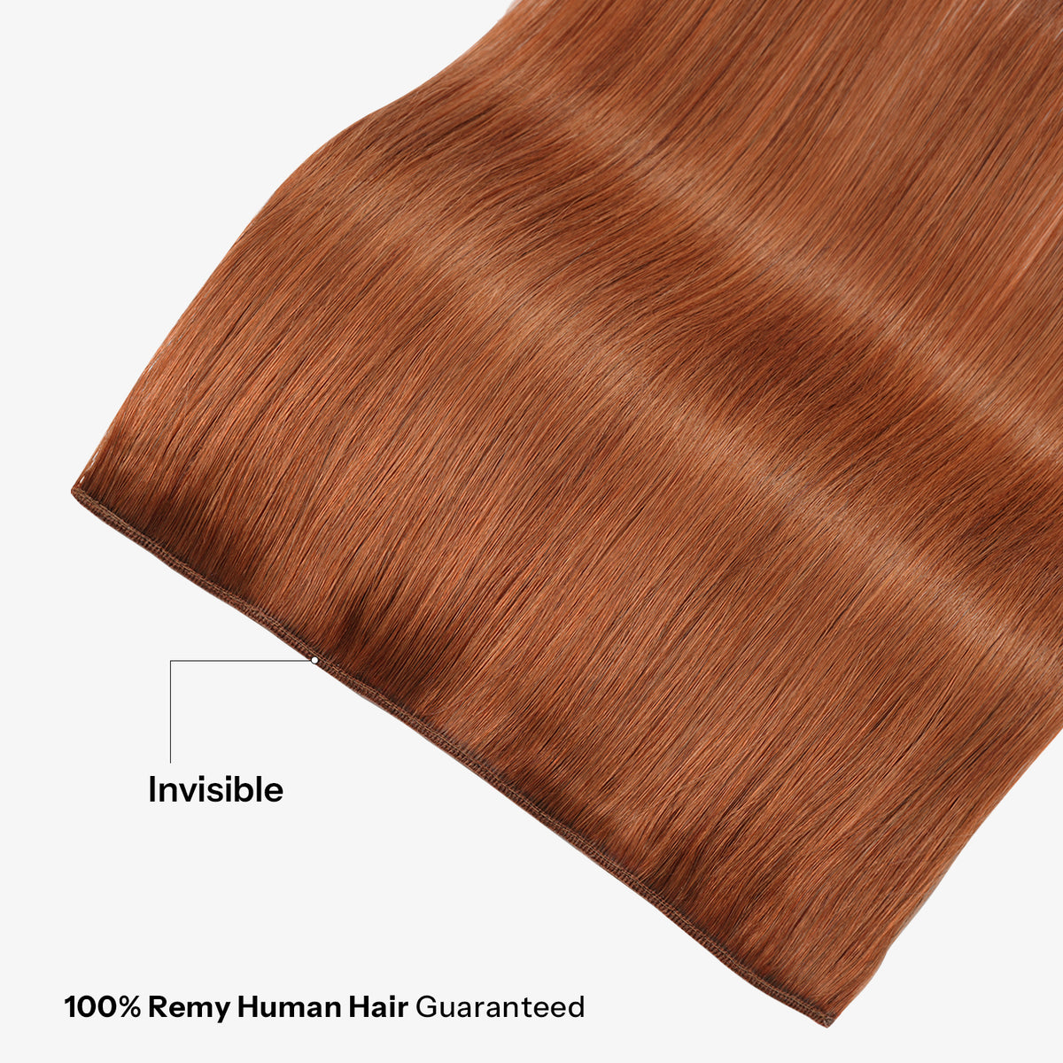 10Inch One Piece Hair Extensions Clip In Human Hair 5 Clips 3/4 Full Head Clip On Remy Hair Extension One-Piece Design Adding Hair Volume Color #33 Auburn Brown Straight Hairpieces For Thin Hair