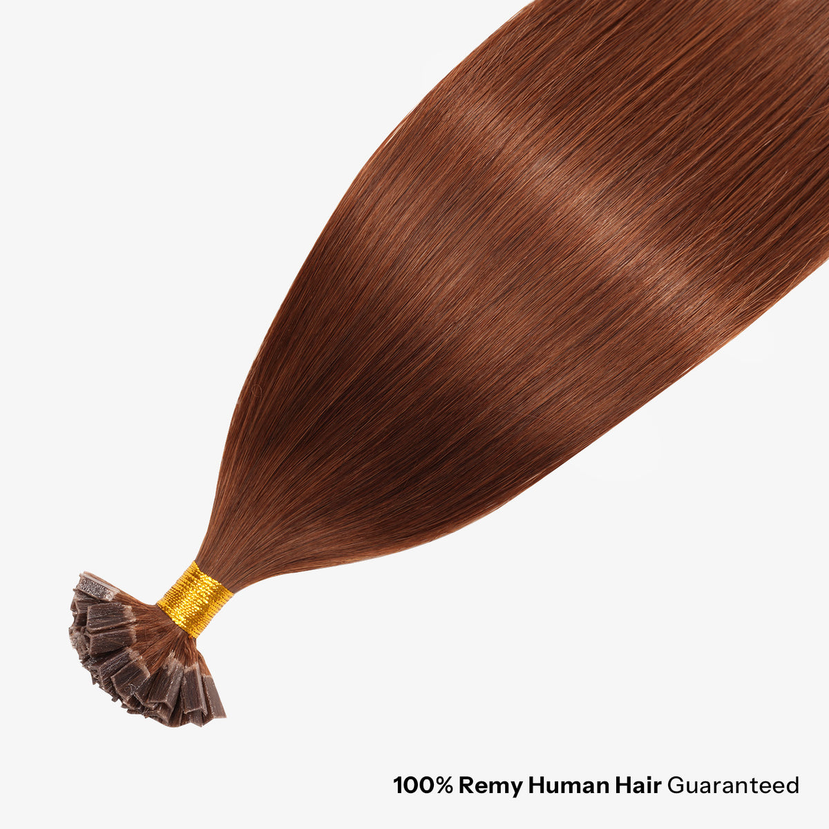 SUNNY HAIR  K Tip Hair Extensions Real Human Hair 33# Auburn Brown 12-22 Inch 30g-50g 50 strands pre-bonded keratin tips thicker hair long straight styles salon clients