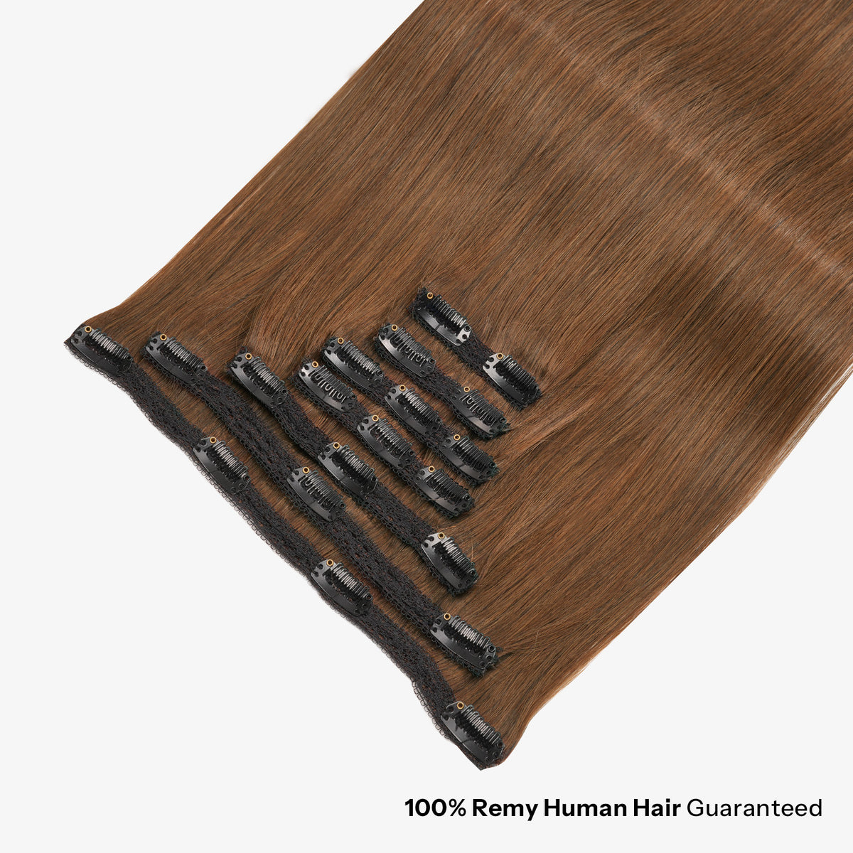 SUNNY HAIR Clip in Hair Extensions Real Human Hair, Remy Human Hair Extensions Clip ins for Women, Natural Human Hair, 12-22inch 120g 7Pcs, 4#-MiddleBrown