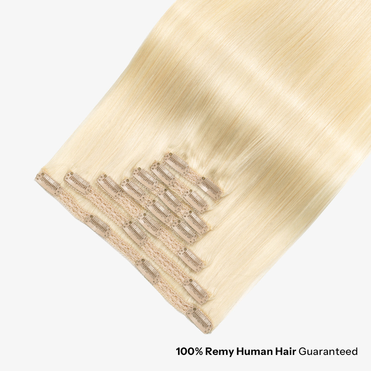 SUNNY HAIR Clip in Hair Extensions Real Human Hair, Remy Human Hair Extensions Clip ins for Women, Natural Human Hair, 12-22inch 120g 7Pcs, 613#-Blonde