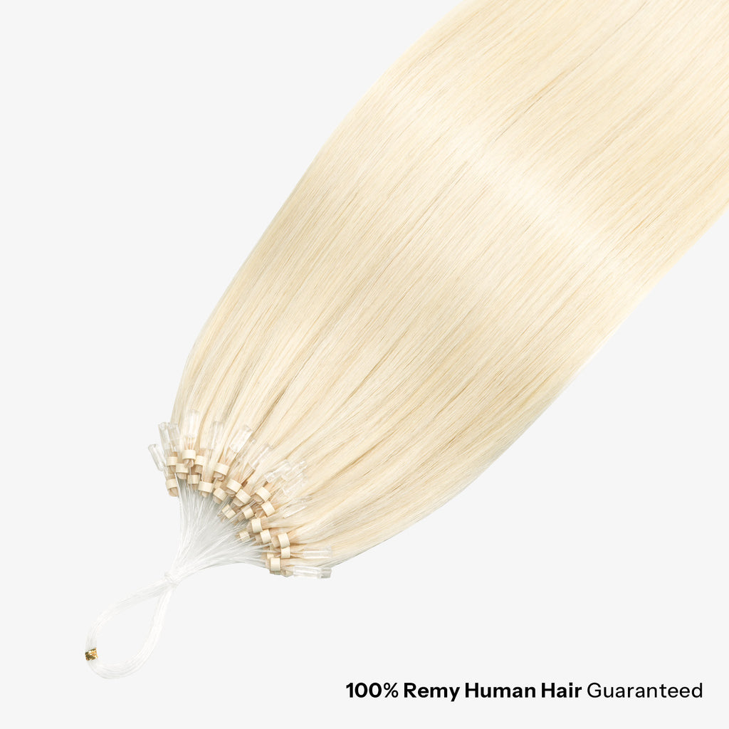 SUNNY HAIR Microlink Hair Extensions Human Hair 613# Blonde 12-22 Inch Micro Bead Hair Provides Natural Fullness for Women Seeking Elegant Styles