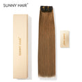 SUNNY HAIR Clip in Hair Extensions Real Human Hair, Remy Human Hair Extensions Clip ins for Women, Natural Human Hair, 12-22inch 120g 7Pcs, 6#-LiqhtBrown