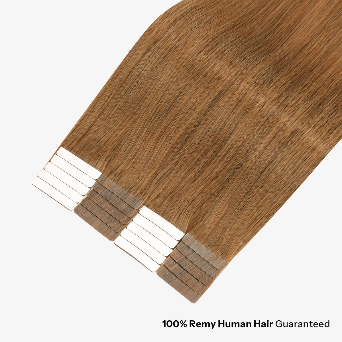 SUNNY HAIR  Tape in Hair Extensions Human Hair, 6#-LiqhtBrown , 20inch 50g 20pcs, Skin Weft Seamless Invisible, Silky Straight with Thick Ends, Remy Human Hair