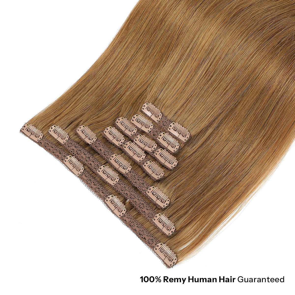 SUNNY HAIR Clip in Hair Extensions Real Human Hair, Remy Human Hair Extensions Clip ins for Women, Natural Human Hair, 12-22inch 120g 7Pcs, 6#-LiqhtBrown