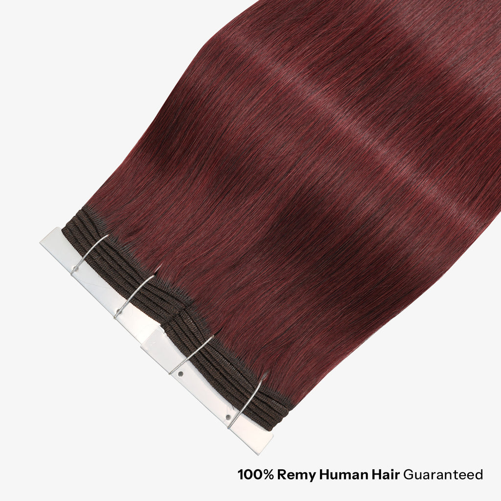 SUNNY HAIR Sew in Hair Extensions Real Human Hair Weft Hair Extensions Human Hair 99J Wine Red 12-22inch 100g Weft Bundles Straight Silky Remy Hair