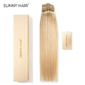 SUNNY HAIR Clip in Hair Extensions Real Human Hair, Remy Human Hair Extensions Clip ins for Women, Natural Human Hair, 12-22inch 120g 7Pcs,F27/613# Highlighted Light Blonde Highlighted Blonde