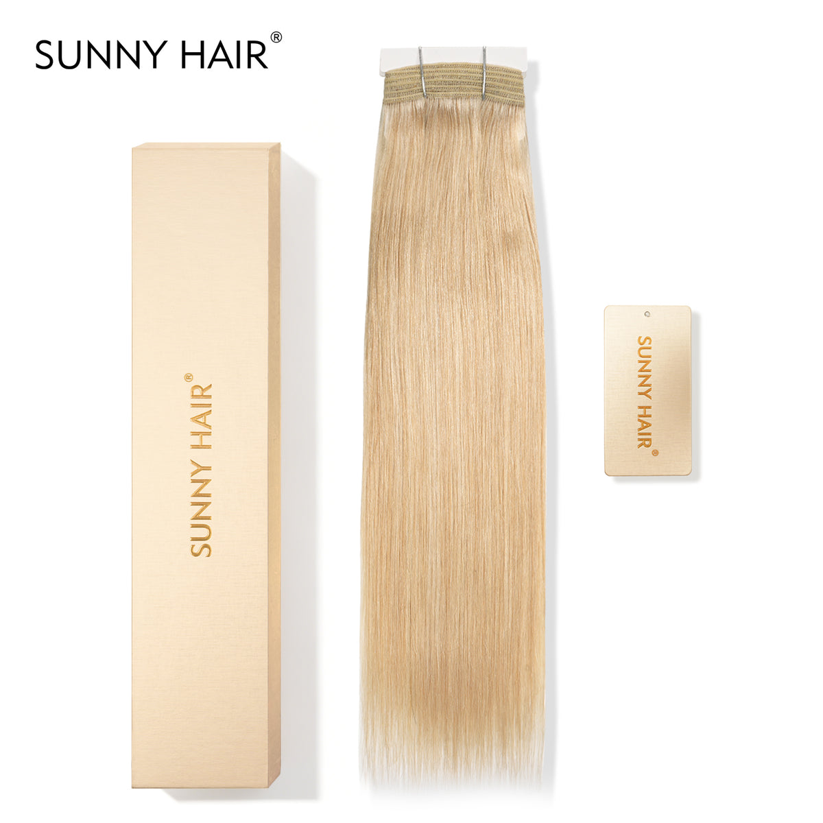 SUNNY HAIR Sew in Hair Extensions Real Human Hair Weft Hair Extensions Human Hair F27/613  Highlighted Light Blonde Highlighted Blonde 12-22inch 100g Weft Bundles Straight Silky Remy Hair