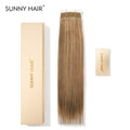 SUNNY HAIR Sew in Hair Extensions Real Human Hair Weft Hair Extensions Human Hair F4/27#  Middle Brown And Blonde 12-22inch 100g Weft Bundles Straight Silky Remy Hair