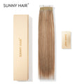 SUNNY HAIR Sew in Hair Extensions Real Human Hair Weft Hair Extensions Human Hair F6/613#  Light Brown Highlighted Light Blonde 12-22inch 100g Weft Bundles Straight Silky Remy Hair