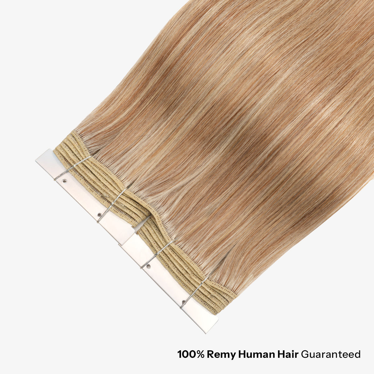 SUNNY HAIR Sew in Hair Extensions Real Human Hair Weft Hair Extensions Human Hair F6/613#  Light Brown Highlighted Light Blonde 12-22inch 100g Weft Bundles Straight Silky Remy Hair