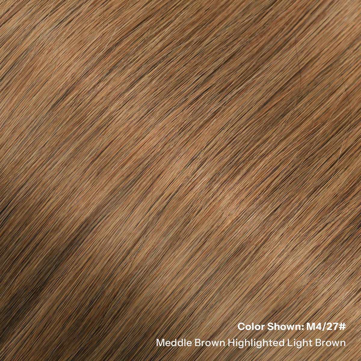SUNNY HAIR  K Tip Hair Extensions Real Human Hair M4/27# Meddle Brown Highlighted Light Brown  12-22 Inch 30g-50g 50 strands pre-bonded keratin tips thicker hair long straight styles salon clients