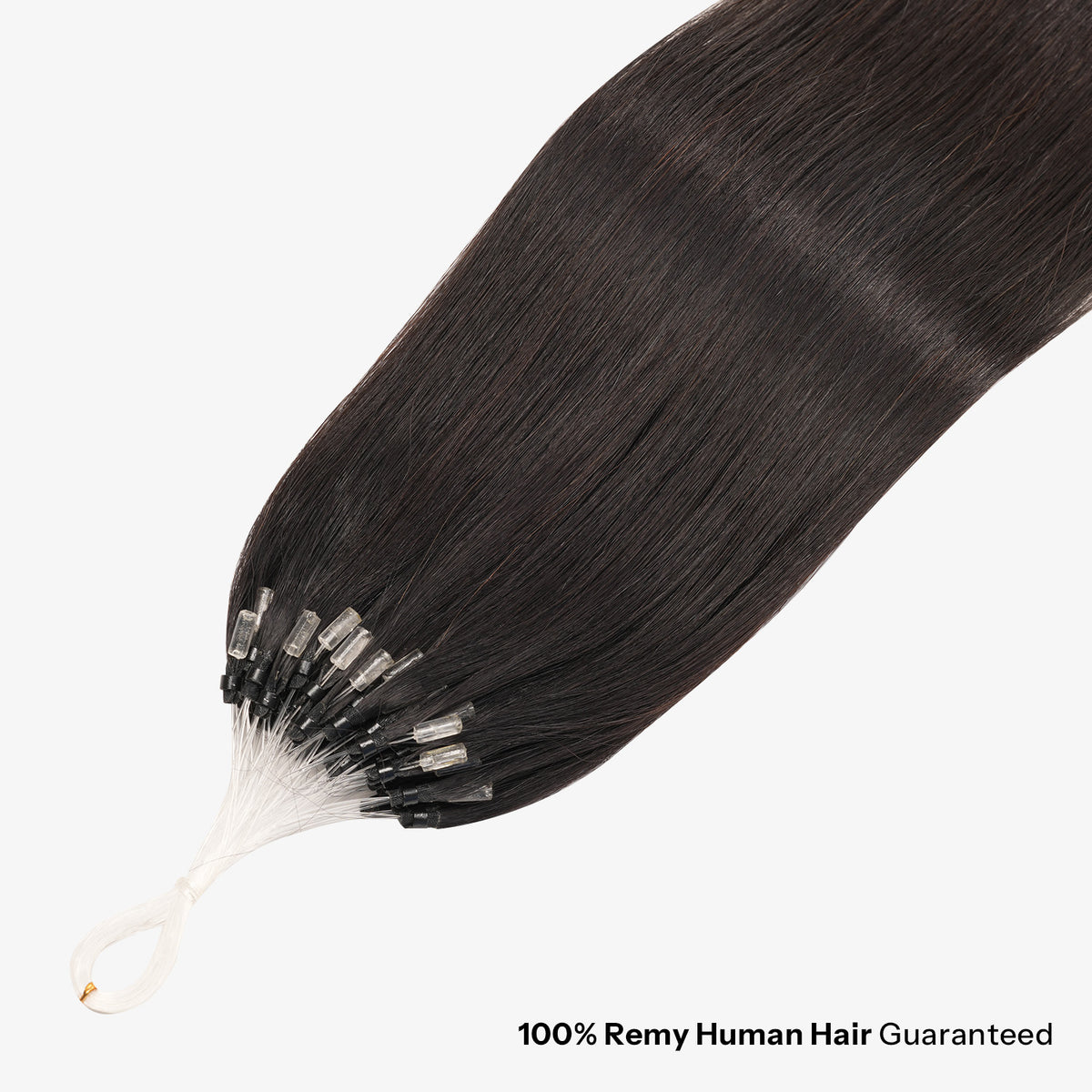 SUNNY HAIR Microlink Hair Extensions Human Hair, NC# -Natural Black, 12-22 Inch Micro Bead Hair, Provides Natural Fullness  for Women Seeking Elegant Styles