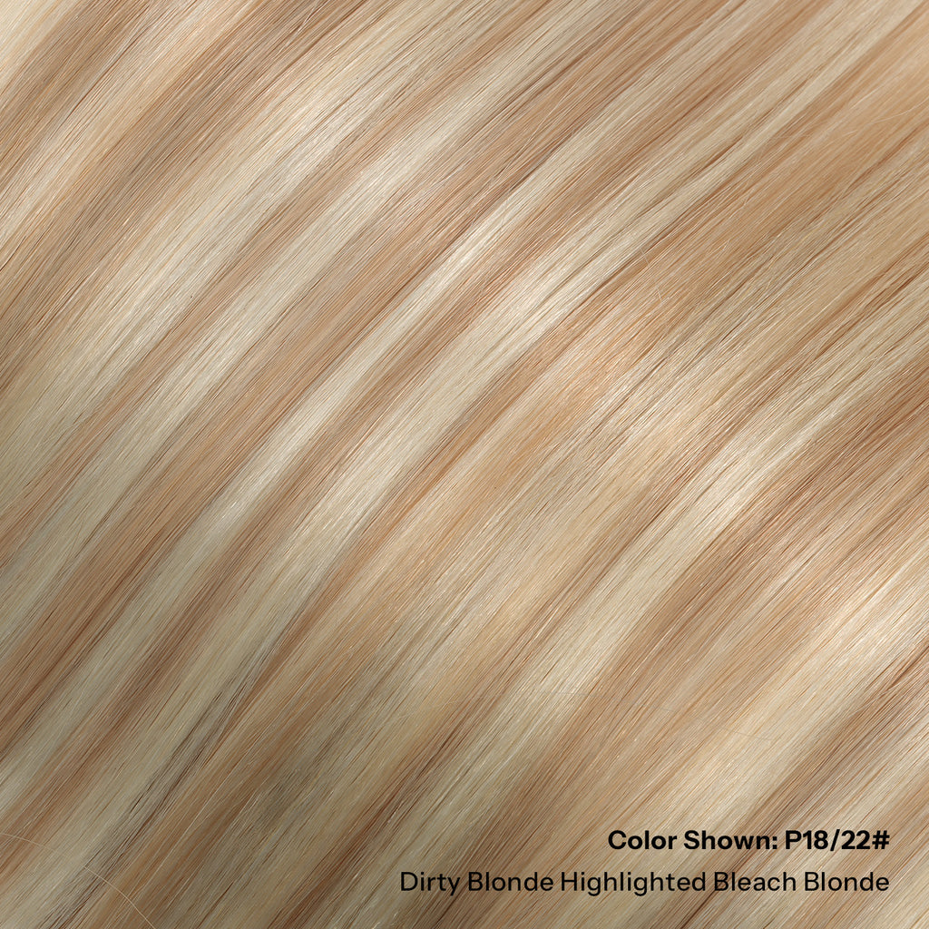 SUNNY HAIR  Tape in Hair Extensions Human Hair,P18/613#Ash Blonde  Mixed PlatinumBlondeHighlight, 20inch 50g 20pcs, Skin Weft Seamless Invisible, Silky Straight with Thick Ends, Remy Human Hair