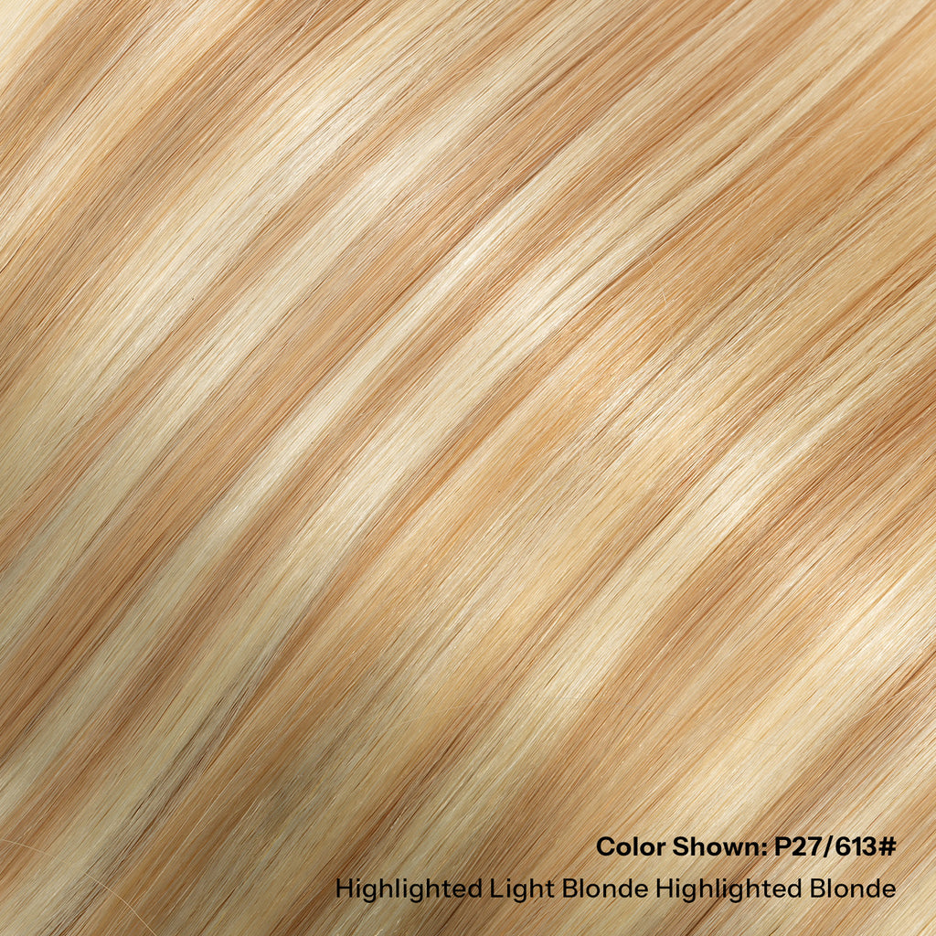 SUNNY HAIR  Tape in Hair Extensions Human Hair, P27/613# Highlighted LightBlonde Highlighted Blonde ,  50g 20pcs, Skin Weft Seamless Invisible, Silky Straight with Thick Ends, Remy Human Hair