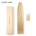 SUNNY HAIR  Tape in Hair Extensions Human Hair, P27/613# Highlighted LightBlonde Highlighted Blonde ,  50g 20pcs, Skin Weft Seamless Invisible, Silky Straight with Thick Ends, Remy Human Hair
