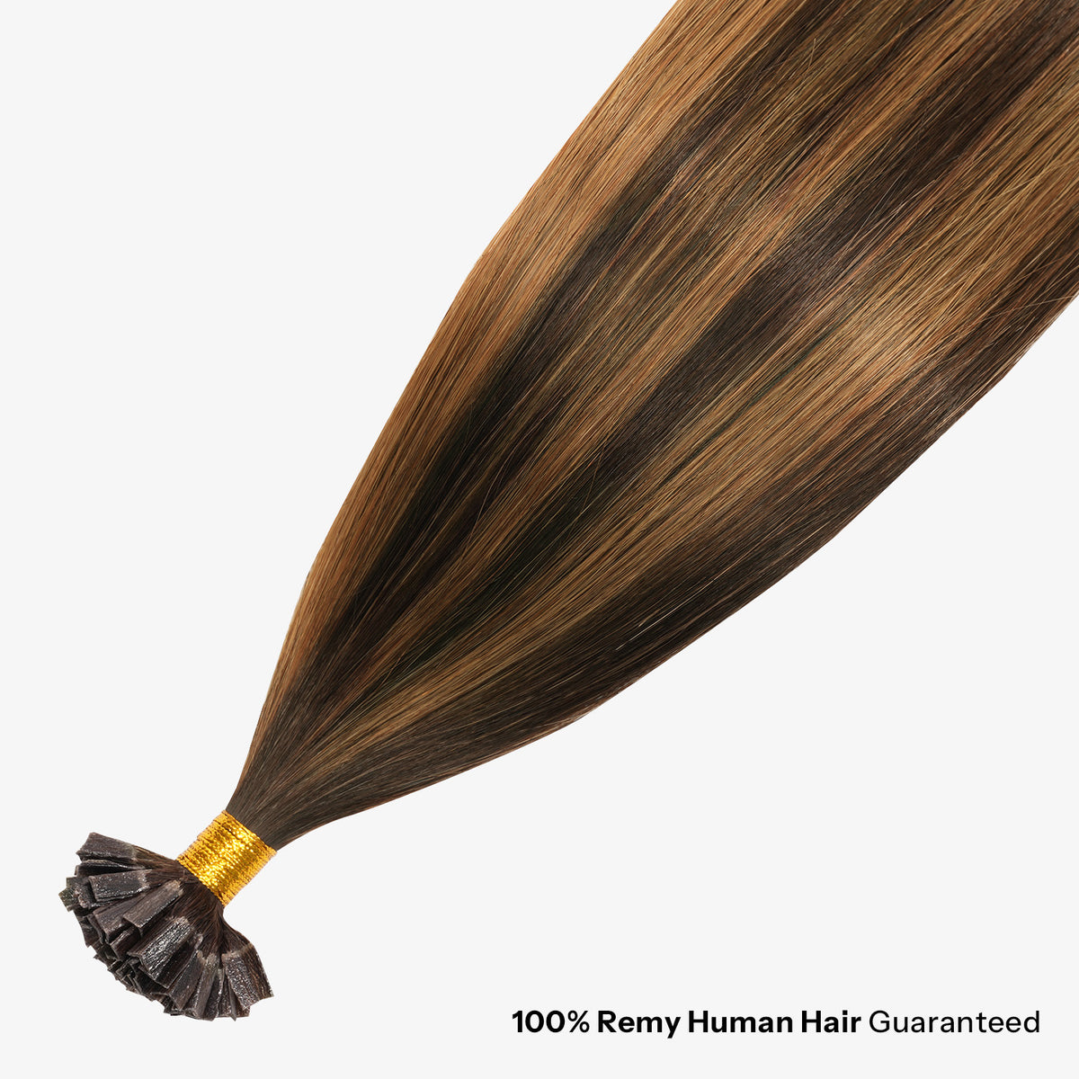 SUNNY HAIR  K Tip Hair Extensions Real Human Hair T2-P2/6# Balayage Dark Brown Mixed Chestnut Brown 12-22 Inch 30g-50g 50 strands pre-bonded keratin tips thicker hair long straight styles salon clients